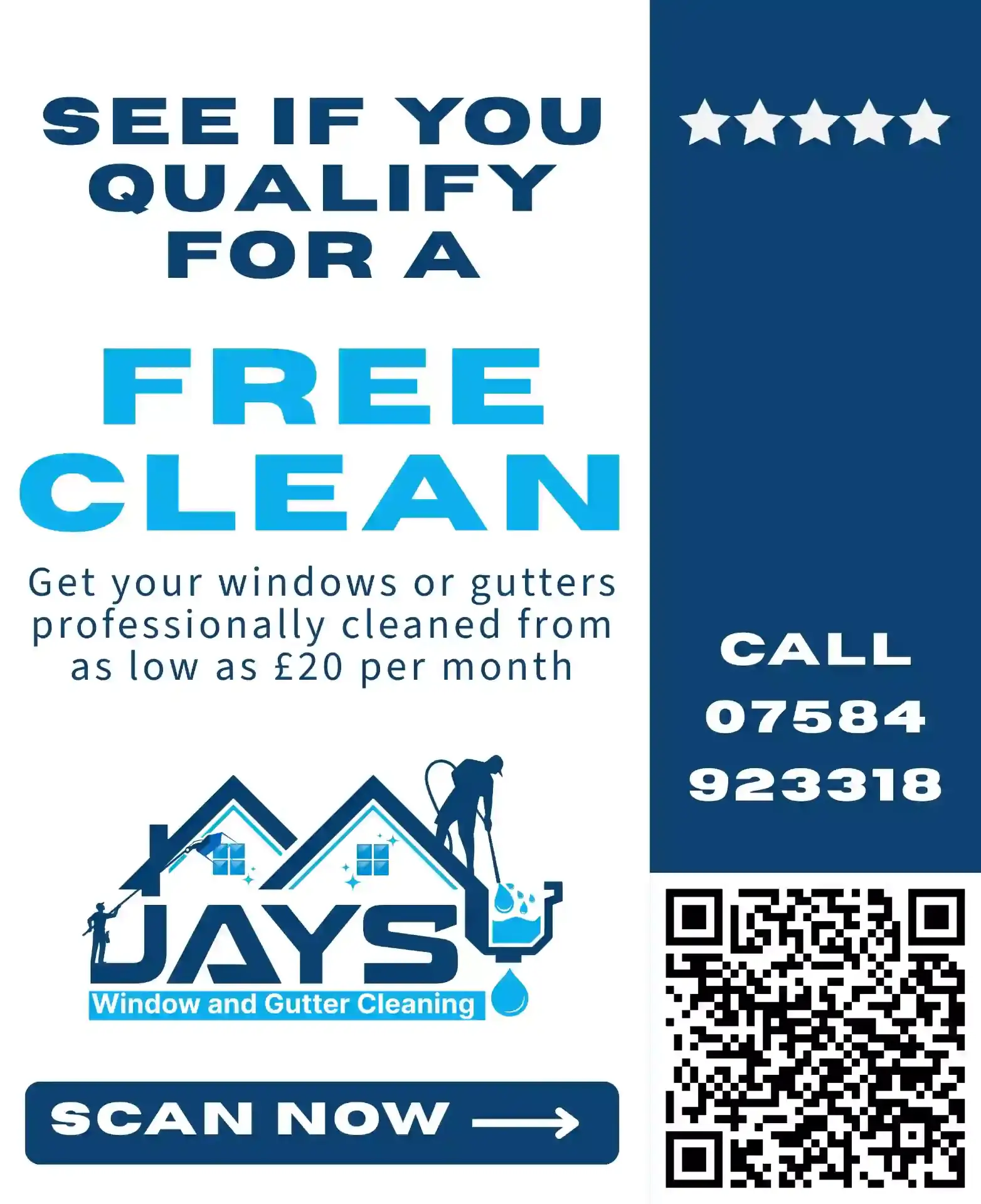Jay's Window Cleaning — see if you qualify for a free clean in Macclesfield