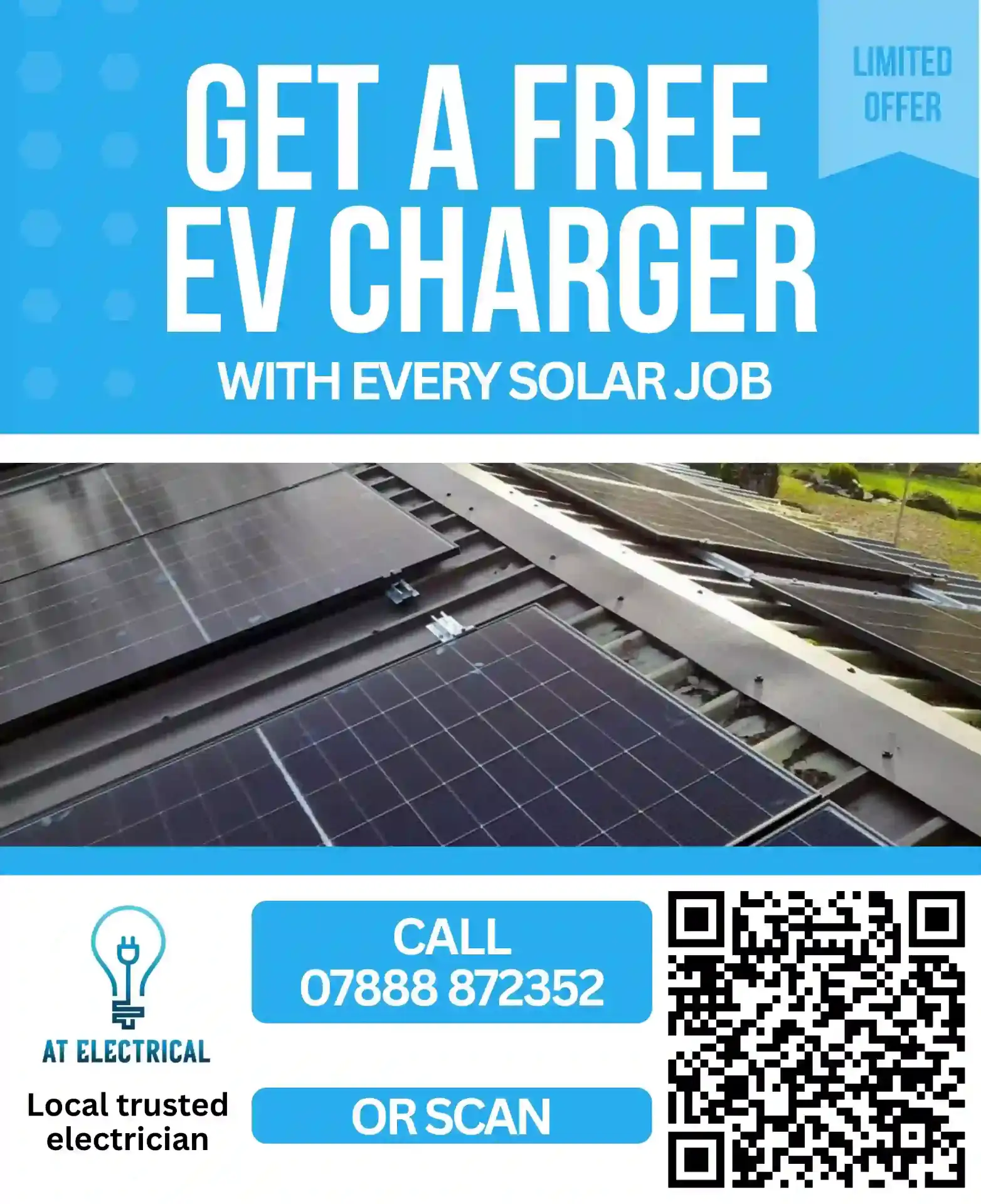 AT Electrical — free EV charger with every solar job