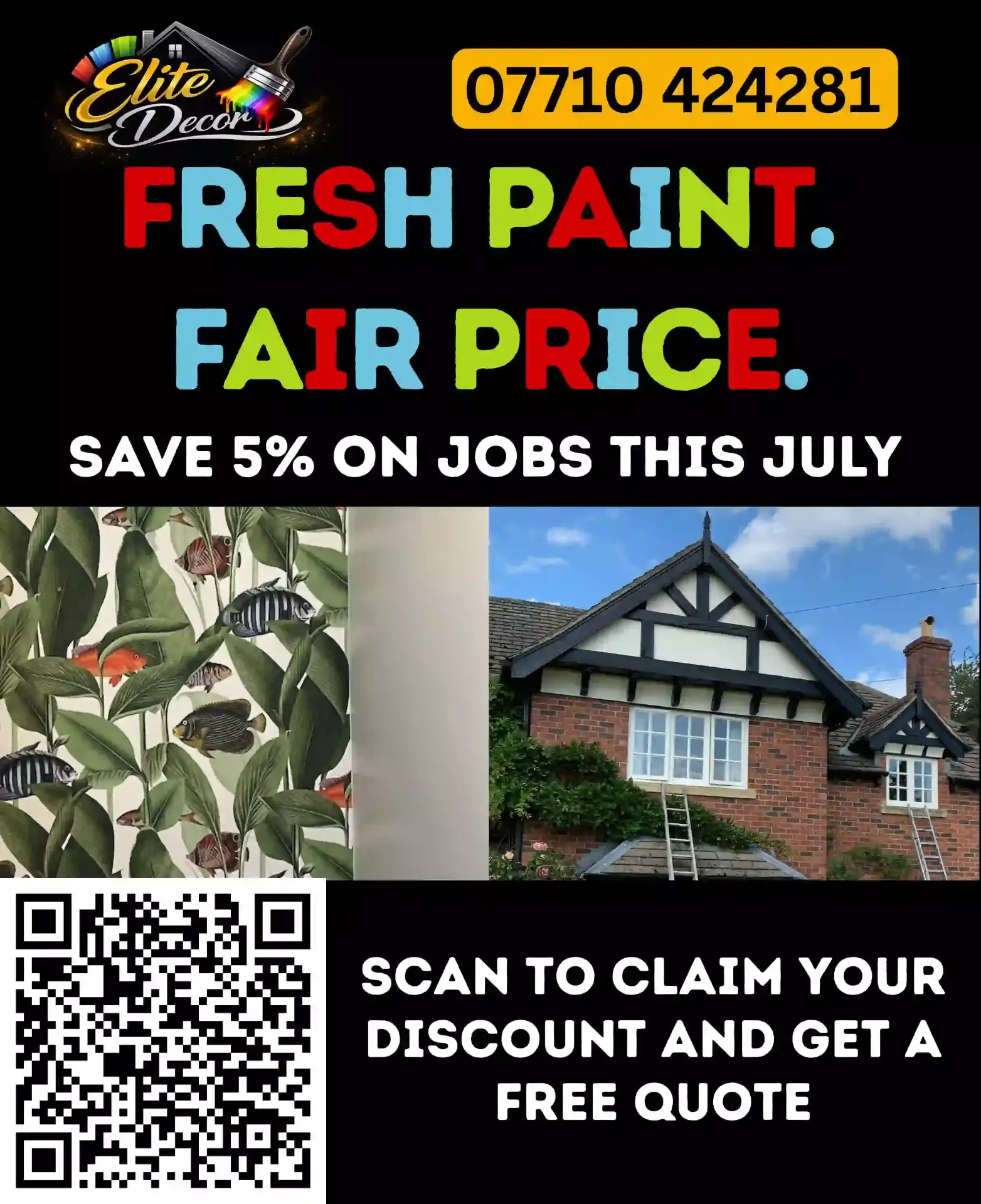 Elite Decor — save 5% on jobs this July