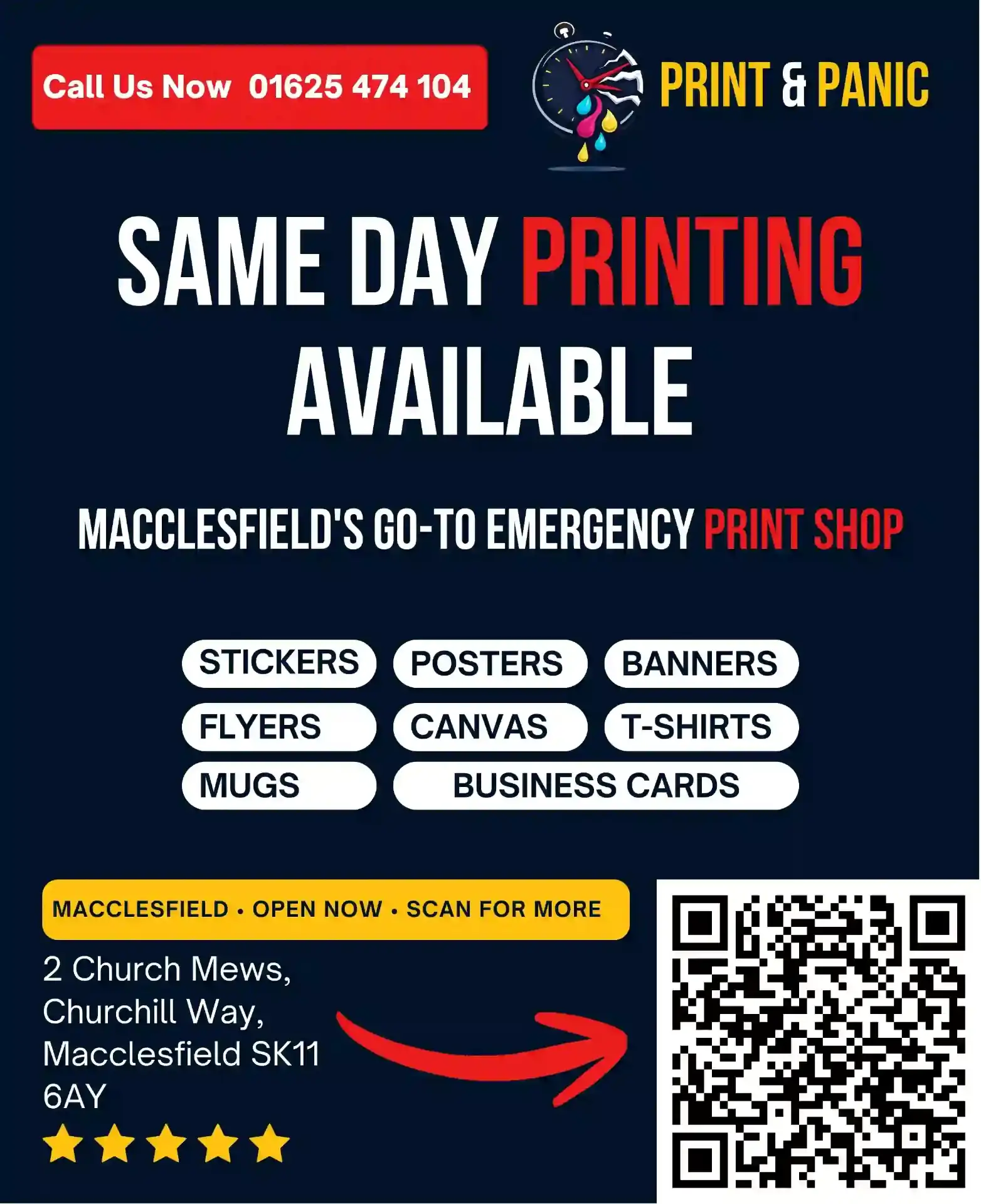 Print and Panic — same day printing in Macclesfield