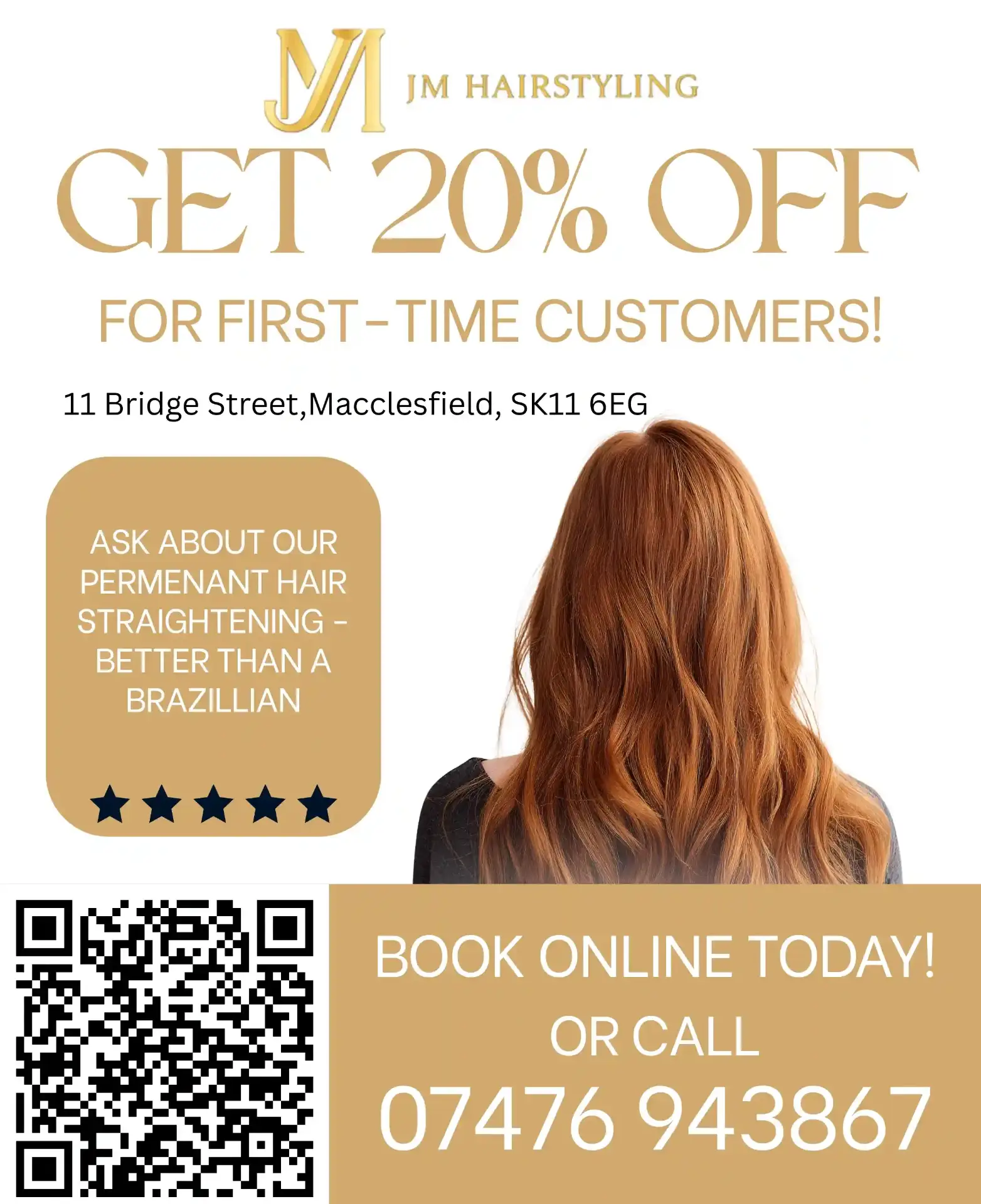 JM Hairstyling — 20% off for first-time customers
